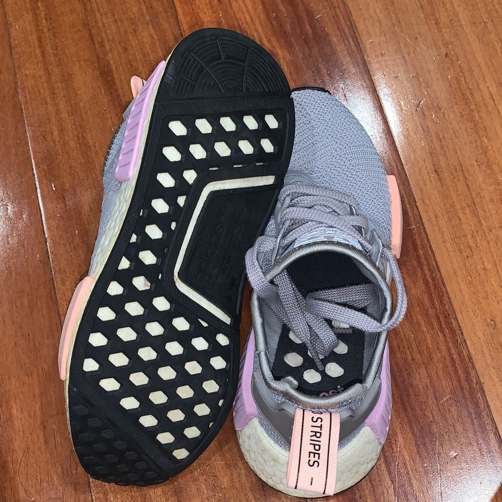 Adidas NMD R1 Gray with Pink Highlights - Picture 10 of 10
